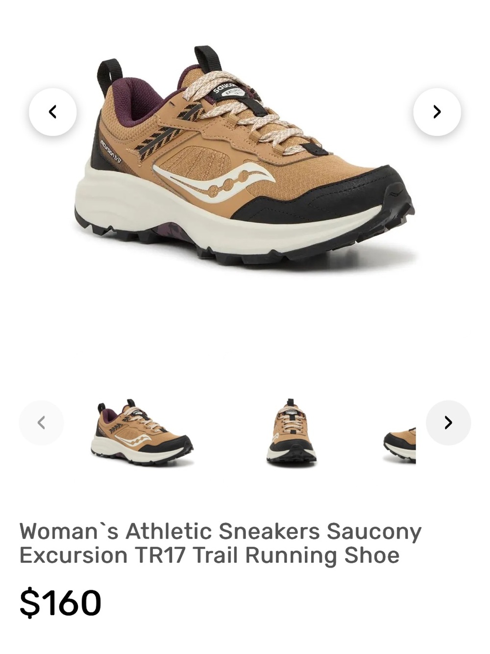 Saucony Excursion TR17 S10958-227 Women's 10 Cider/Black Trail Running New NIB!